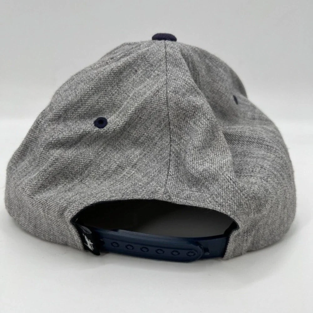Vintage Stussy Hat Cap SnapBack Rare Sample Wool Blend Gray Streetwear YUPOONG